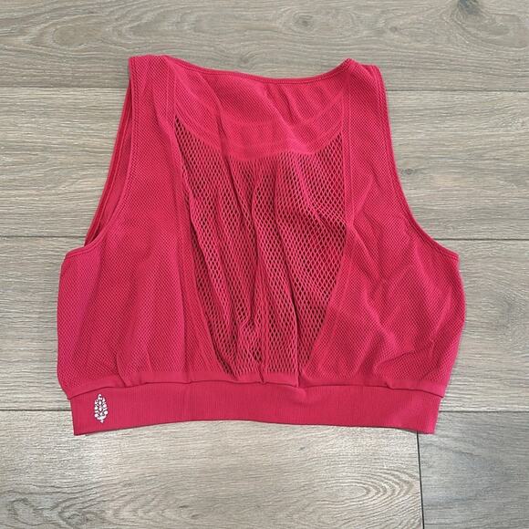 FP MOVEMENT Pink Running Through My Mind Sleevless Cropped Tank Top Size Small - Picture 3 of 11